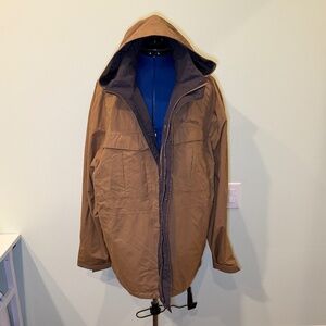 Columbia Mens Dr. Downpour Rain Jacket - XXL - Tan